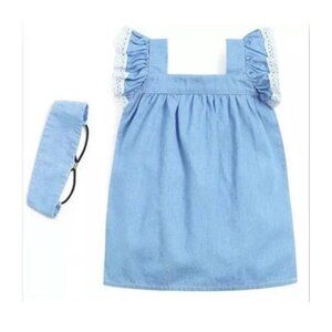 D&L Kids Store Dress 2 Piece Cotton Set Blue 6/12 M A001189